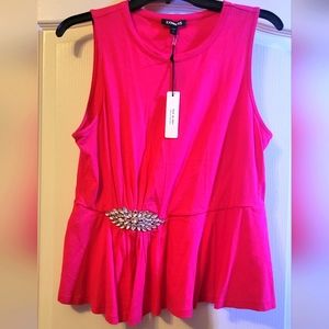 NWT Cotton Embellished Tank